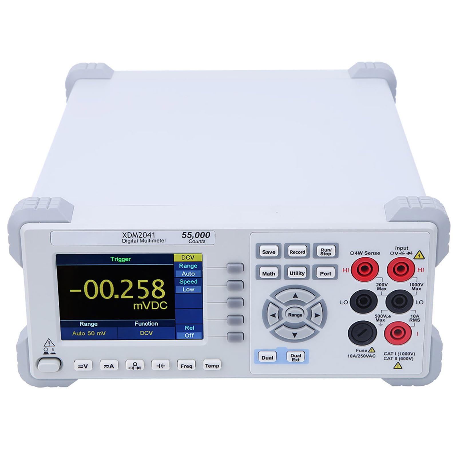 FTVOGUE Multímetro Digital 55000 Cuentas True RMS Probador Multifunción Pantalla LCD de 3,7 Pulgadas con Voltaje CA CC Resistencia de Corriente Capacitancia Diodo Prueba de (Enchufe de la UE 100-240V)