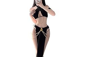 Women Cosplay Costume, Egyptian Cosplay Outfit with Adjustable Waist and Crossed Strap Top Babydoll Lingerie