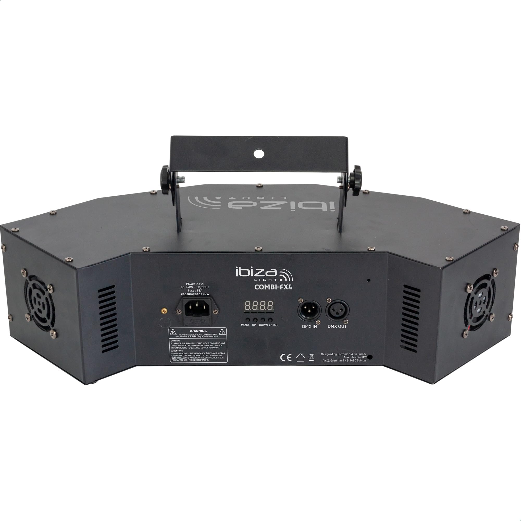 Ibiza - COMBI-FX4 - Versatile effetto luce 3 in 1 WASH - MOON - STROBE con 6 canali DMX - 4 x 12 LED RGBW