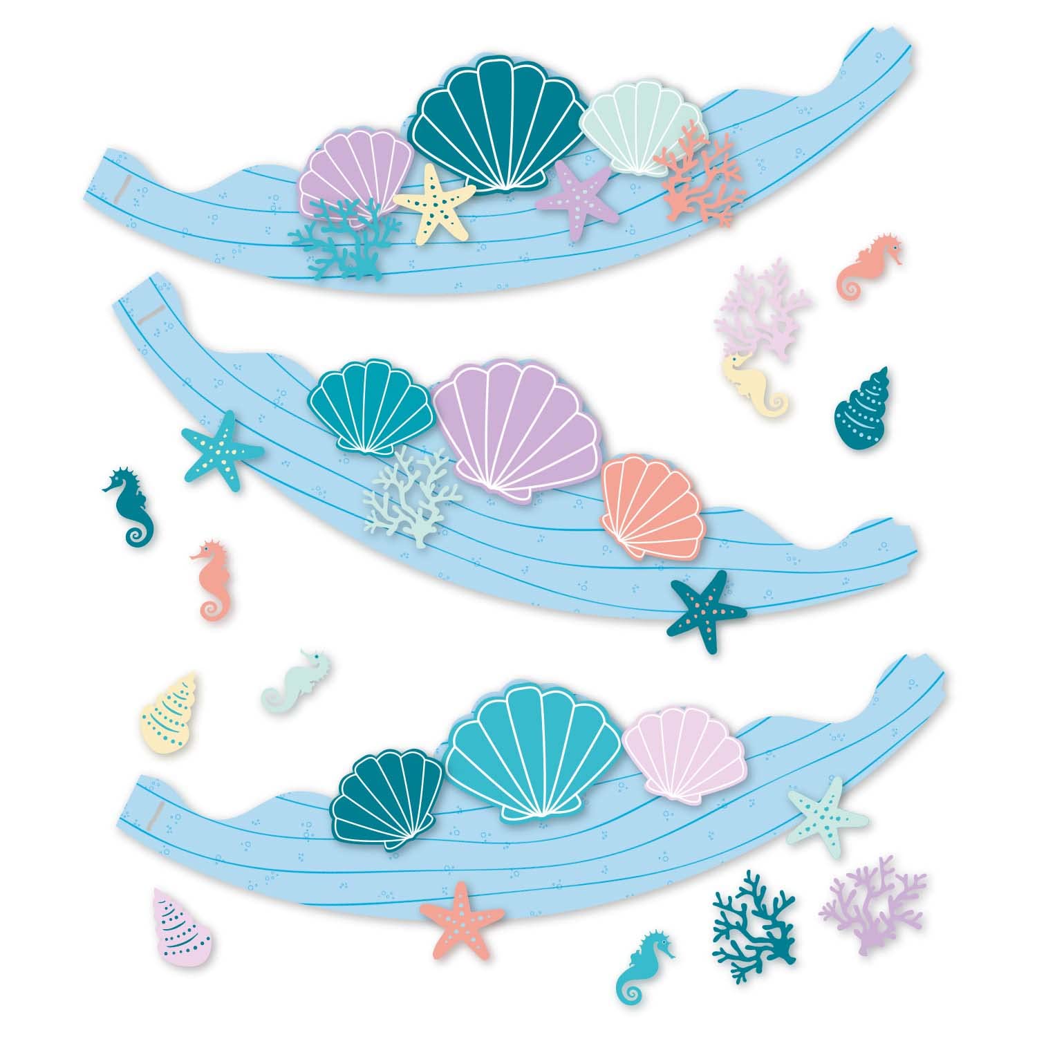 Amscan 9914404 - Mermaid Tales Party DIY Crowns Kit - 6 Pack