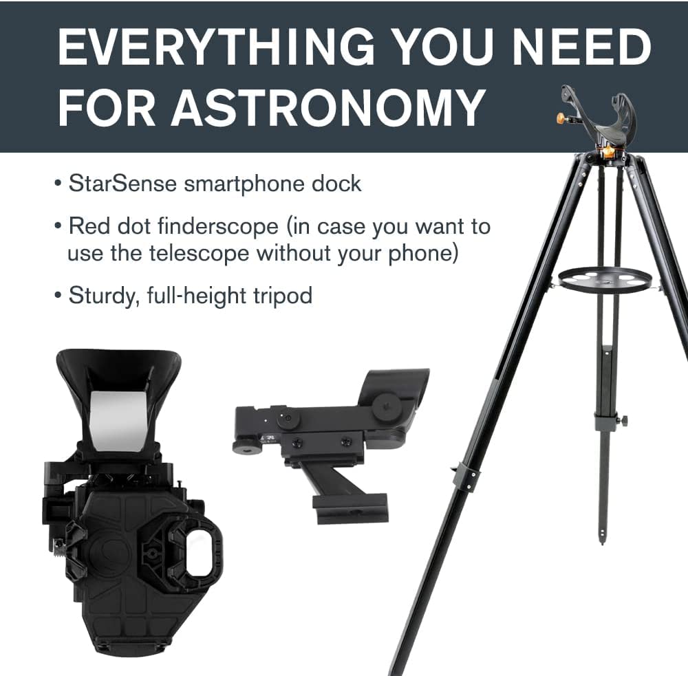 Celestron StarSense Explorer LT 80AZ Smartphone App-Enabled Newtonian Reflector Telescope with Moon Filter - Image 6 thumbnail