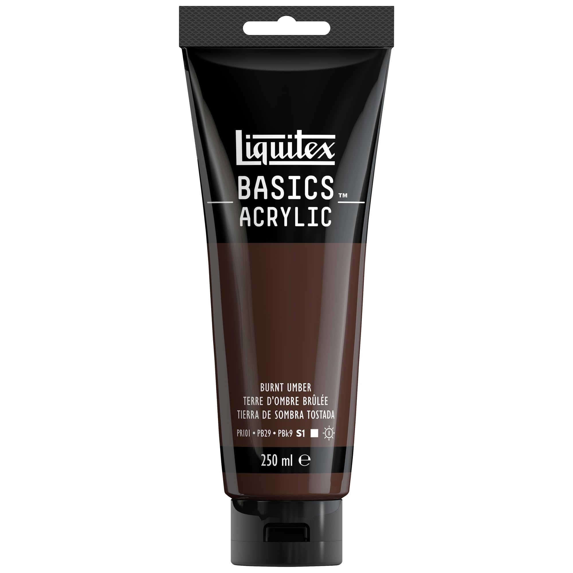 LIQUITEX Basics Acrylic Paint, Burnt Umber, 250 ml Tube