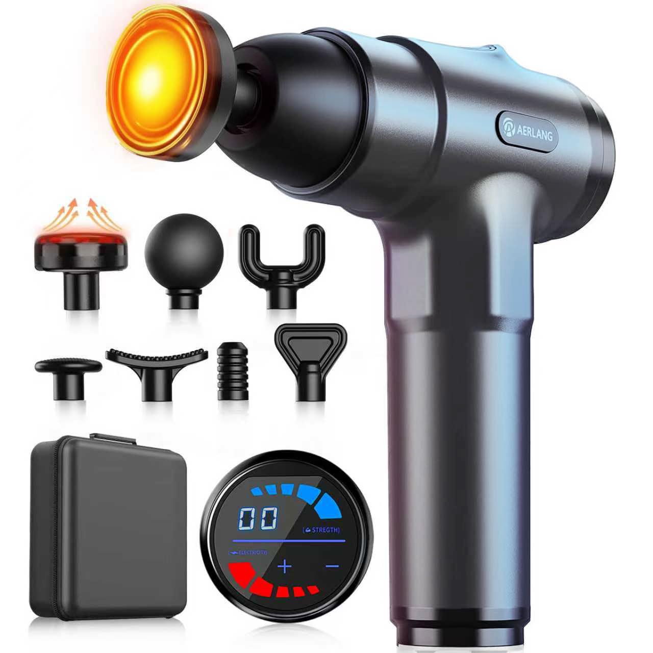 AERLANG Massage Gun with Heat Deep Tissue Back Massager