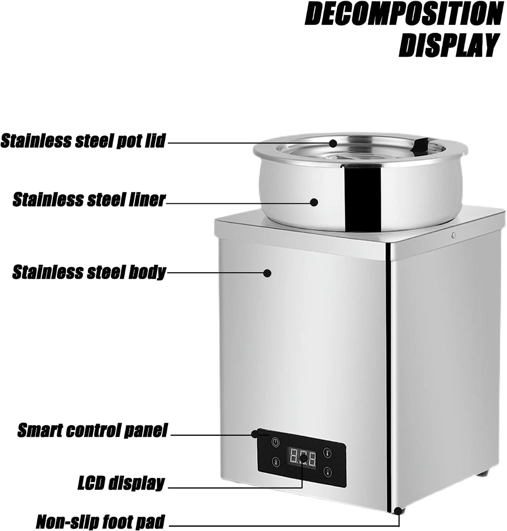 Amazon.co.jp : 業務用フードウォーマー、600W電動スープウォーマー