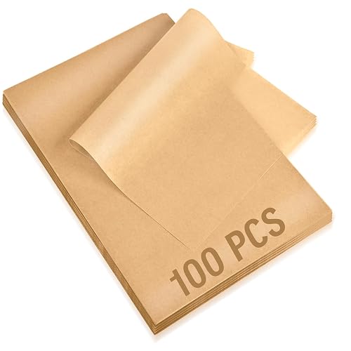 Kovpnor 100Pcs Parchment Paper Sheets 9x13 In