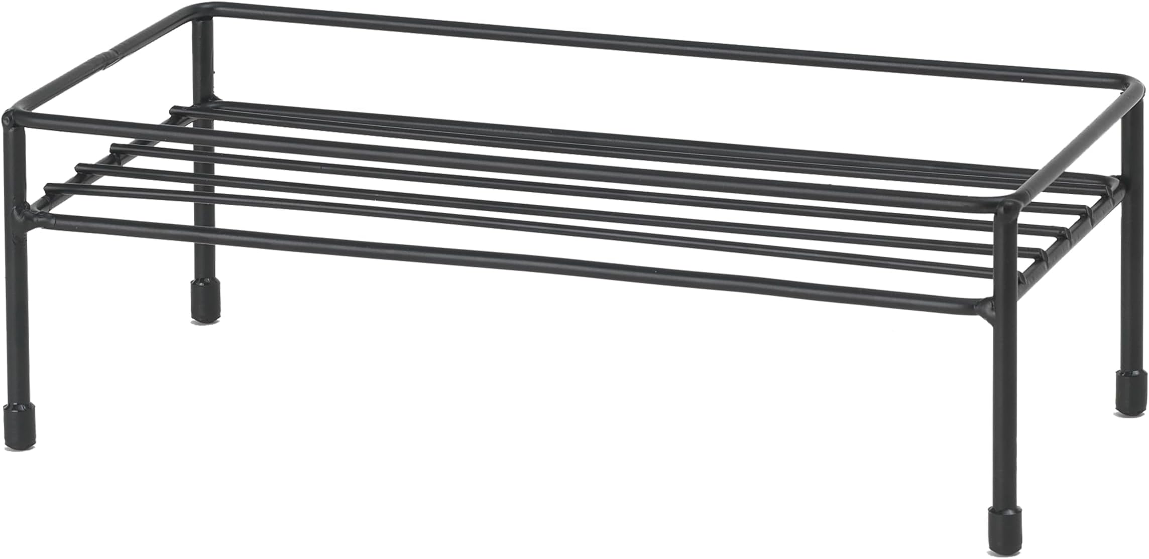 PetRageous 81030 Gizmo's Set The Table Steel Frame Dog Feeder, 3-Inch Tall Dining Table by 13-Inch Long and 5.75-Inch Wide, Holds Two 5.5-Inch Diameter Bowls, for Small and Medium Dogs and Cats, Black