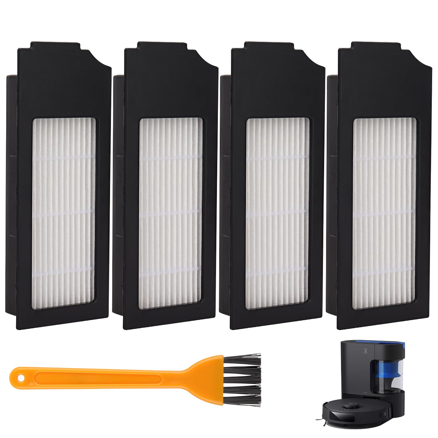 Filter Replacement for Yeedi C12 Pro Plus: Robot Vacuum Filter Fit For Yeedi C12 Pro Plus, Washable and Reusable Replacement Accessories kit Fit For Yeedi C12 Plus（4 Pack）
