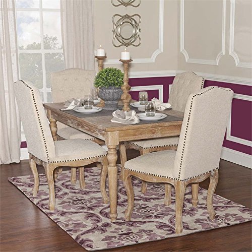 Riverbay Furniture Transitional Wood Dining Table In Light Natural Brown #TOP1
