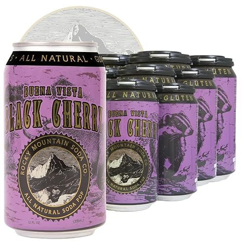 Rocky Mountain Soda, paquete de 12 latas de 12 onzas líquidas, refresco artesanal de lotes pequeños, sin gluten, vegano, azúcar de caña orgánica,