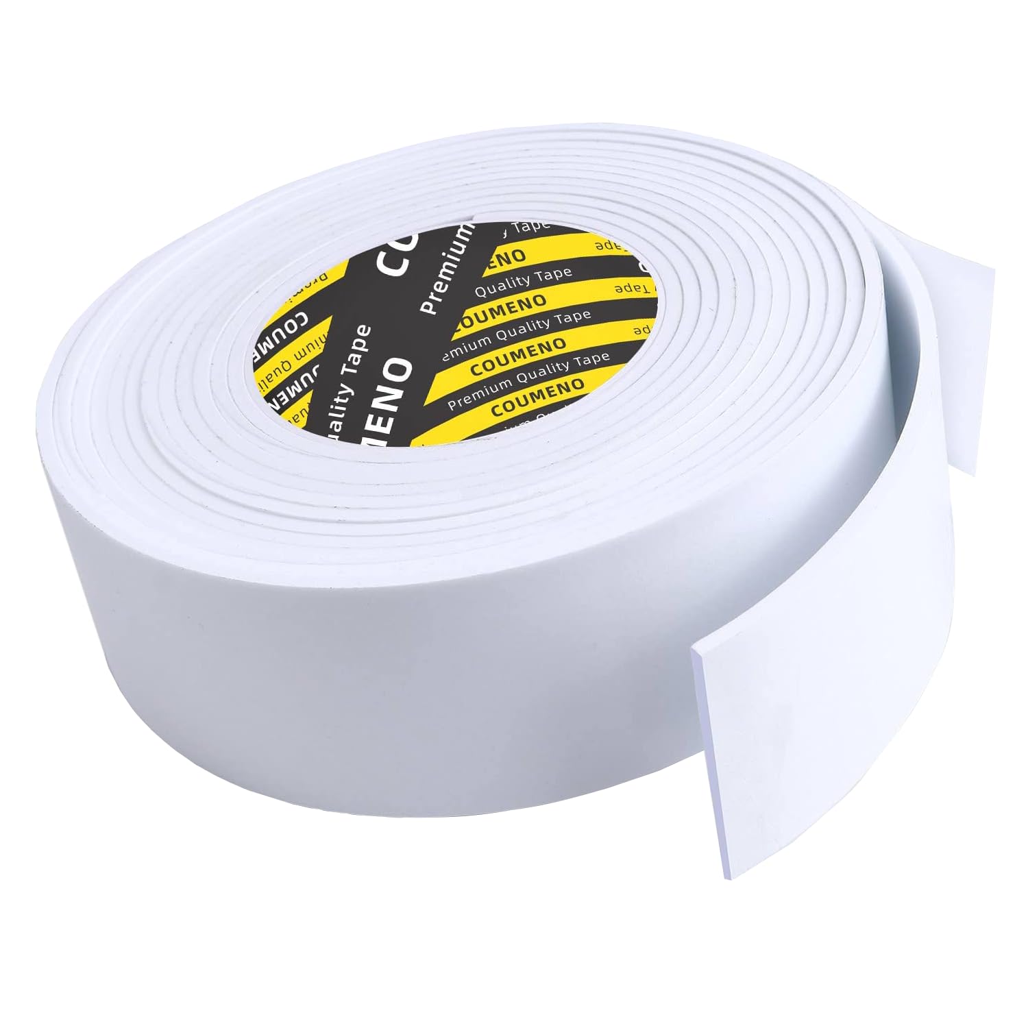 COUMENO EVA Single-Sided Adhesive Foam Tape,50mm x 5m,3mm Thick, Sealing Strip Foam Pad Sponge Tape Suitable for Doors and Windows Weatherproof, Self-Adhesive Insulation Sealing Tape