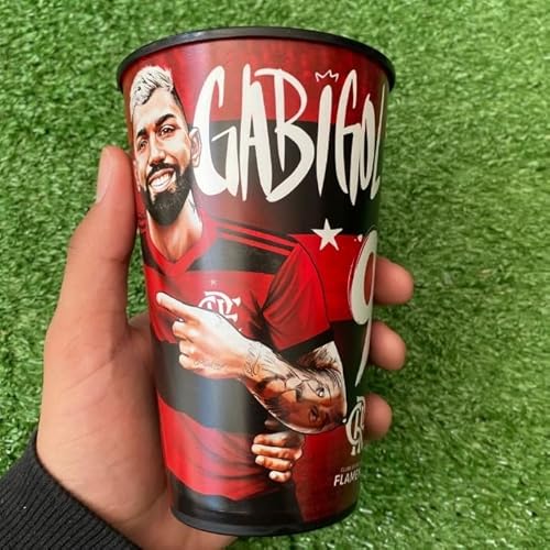 Copo do Flamengo Oficial Zico & Gabigol - Plástico 550ml