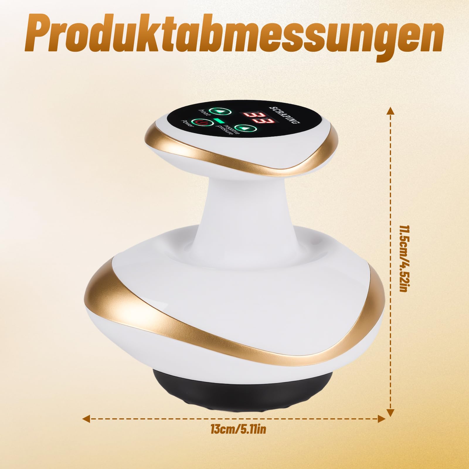 Lymphdrainage Gerät Cellulite Massagegerät,4-in-1 elektrisches Schröpfgerät & Gua Sha mit Rot-Blaulicht & 30 Stahlkugeln,9 Stufen Absaugung & Heizung,Anti Cellulite Massager mit 2 Fl. Premium-Beifußöl