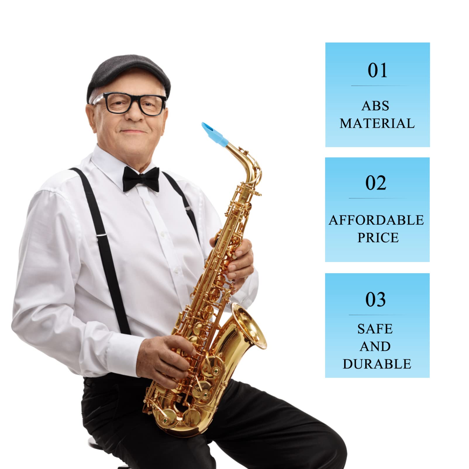 BESPORTBLE Alto Saxophone Head Replacement Durable Abs Mouthpiece for Alto Saxophones Easy to Install Portable and Practical Sax Accessory for Beginners and Professionals