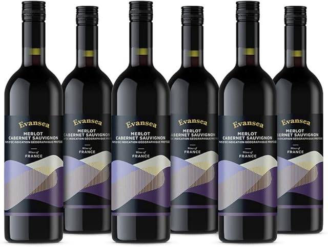 Amazon Brand - Evansea Merlot Cabernet Sauvignon Red Wine 6 x 0.75 L
