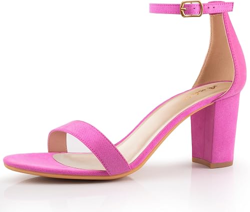 Ankis Heels for Women Open Toe Ankle Strap Chunky Heel Sandals 2.75 Inch - 71% off