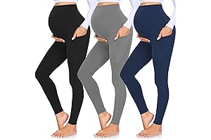 GROTEEN Ropa de Embarazo: Leggings para Embarazadas con Bolsillos