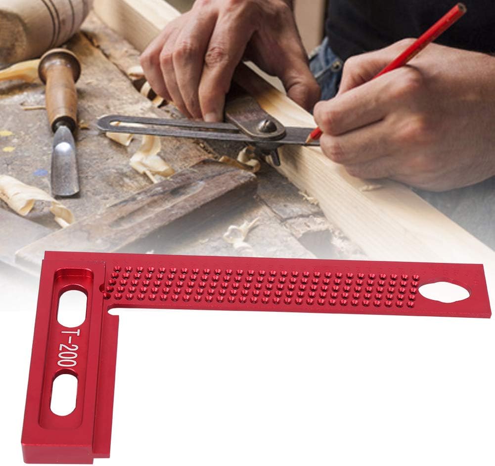 T-200 Woodworking Ruler L Square Ruler Aluminum Alloy Hole Ruler Measuring Tool Wear-Resistant Rust-Proof Portable Crossed-Out Tool Carpenter Scriber Marking Tool - Image 4