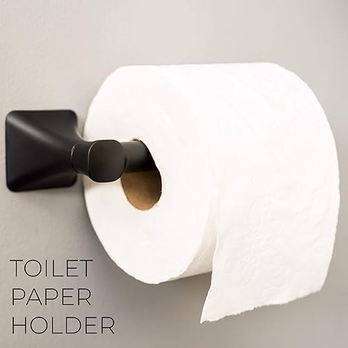 Miniatura 5 de JS Jackson Supplies Kit de 4 piezas de accesorios de baño cuadrado suave  Incluye barra de toalla de 18.0 in, soporte de papel higiénico y ganchos