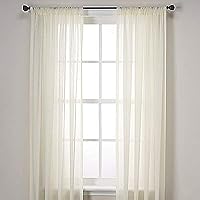 Vista 22 de Sapphire Home - Paneles de cortina (2 unidades), cortinas translúcidas de 54” x 84” (108” de ancho en total), paneles de gasa para dormitorio, sala