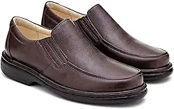 Sapato Masculino Couro Legítimo Macio Franca Brasil Clássico Anatômico com Palmilha de Gel 10mm e Solado Antiderrapante – Numeração 36 ao 44