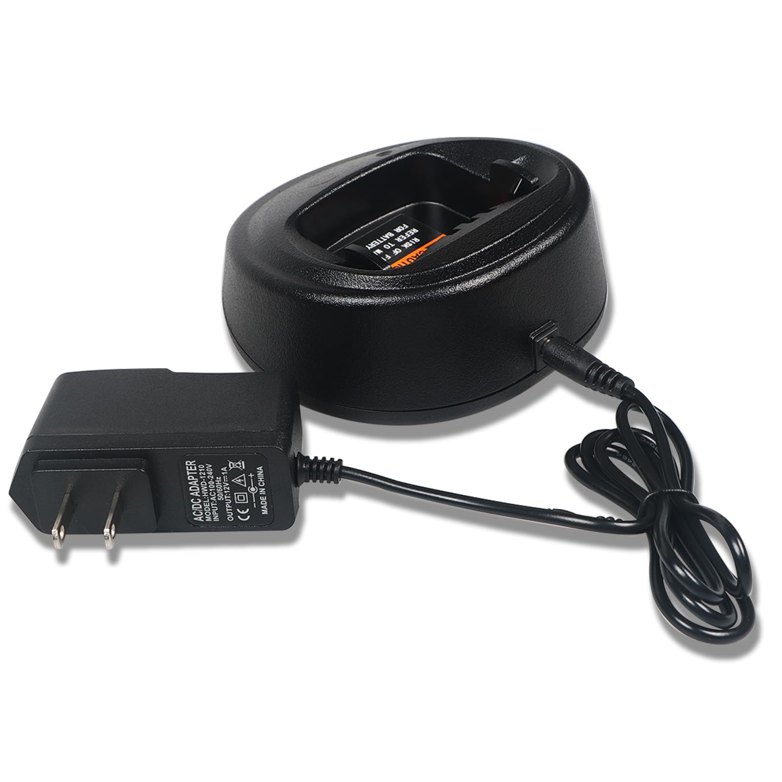 CP200 CP200D Cargador de escritorio DC 12V/24V Cargador de coche compatible con Motorola R2 CP150 PR400 CP040 CP140 EP450 DEP450 CP180 Radio Batería Carga NNTN4497 NNTN4970 NNTN4851 PMNN4851 PMNN44970 — view 5