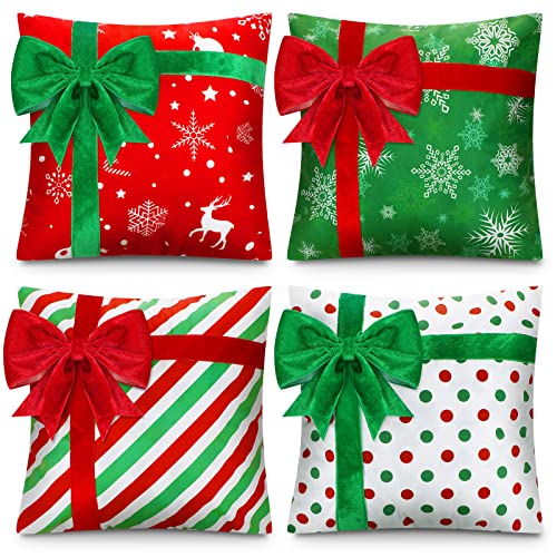 Kingdder Christmas Pillow Covers 18 x 18 Inch Set of