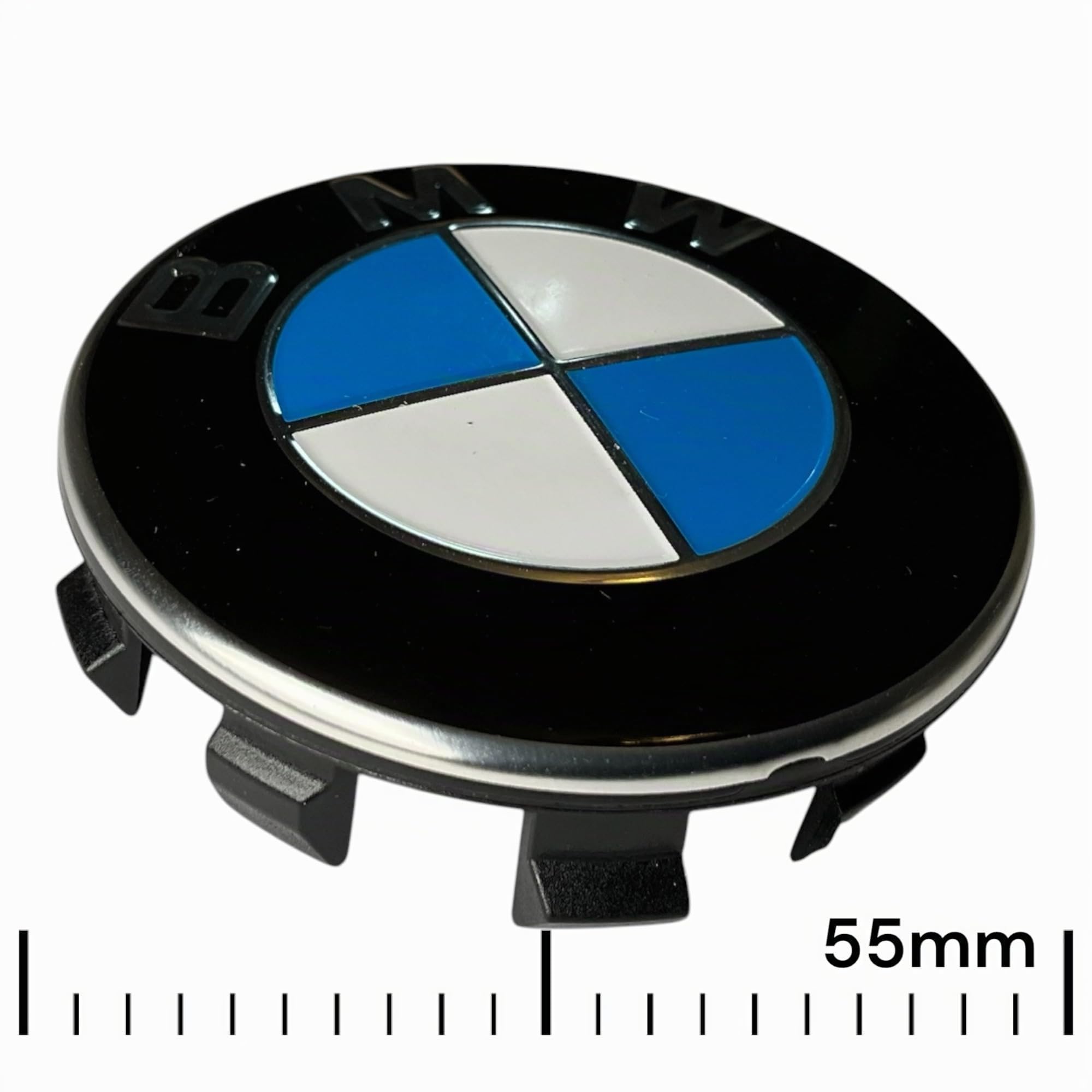 Copri-mozzo originale BMW 1 pezzo Nabendeckel Mittellochdeckel con bordo cromato singolo