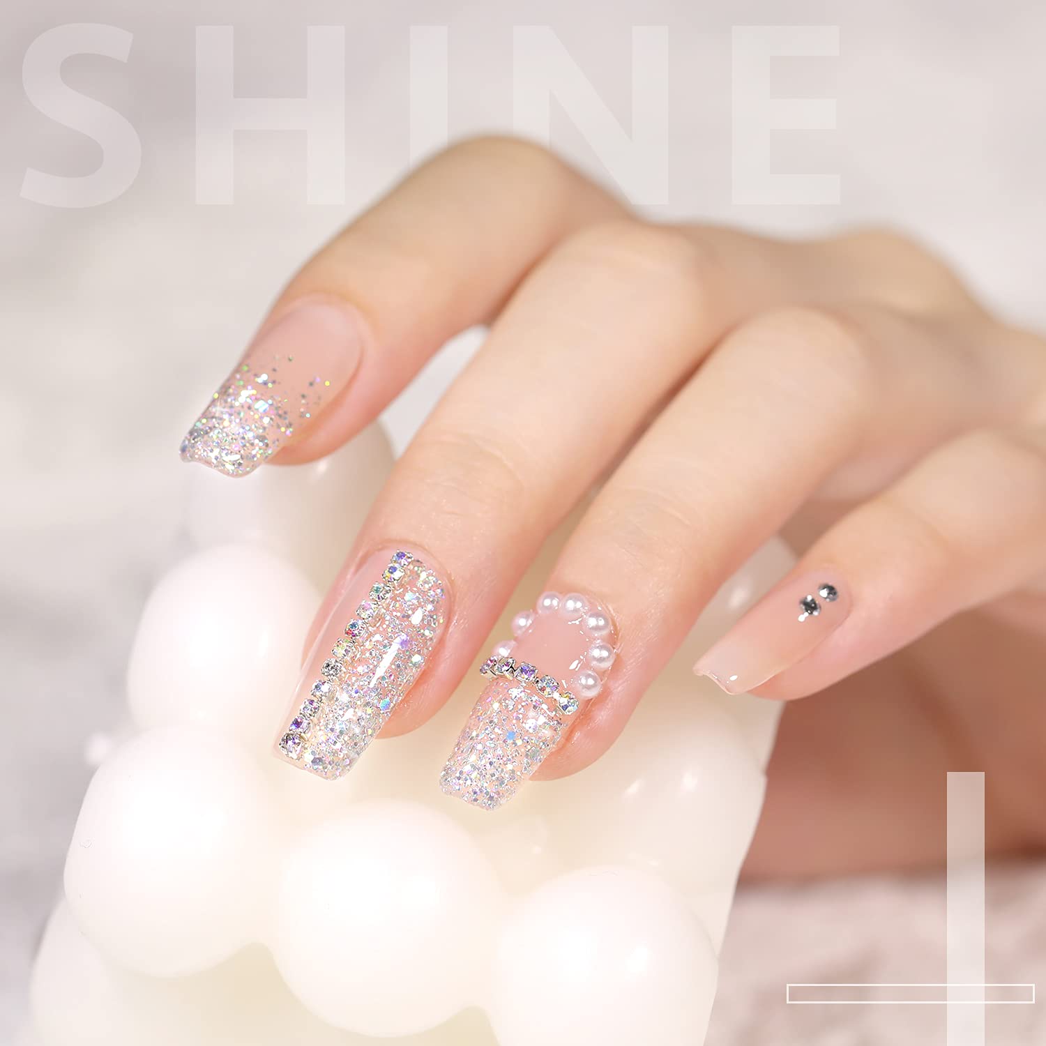 GAOY Chrome Platinum Glitter Gel Nail Polish Set of 6 Colors Including Sparkly Shiny Black Silver Pink Gel Polish Kit UV LED Soak Off Shellac Nail Polish Home DIY Manicure Nail Salon Varnish : Beauty & Personal Care