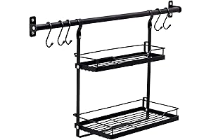 Hanging 2-Tier Kitchen Organizer Shelf Rack