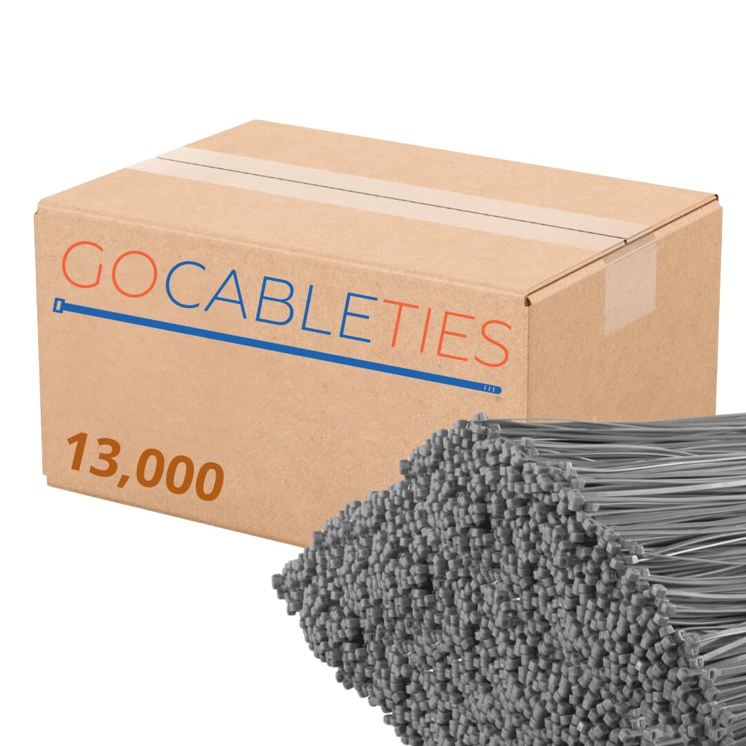 Gocableties Kabelbinder Silber 13000 Stück 200 x 4,8 mm UV-beständig