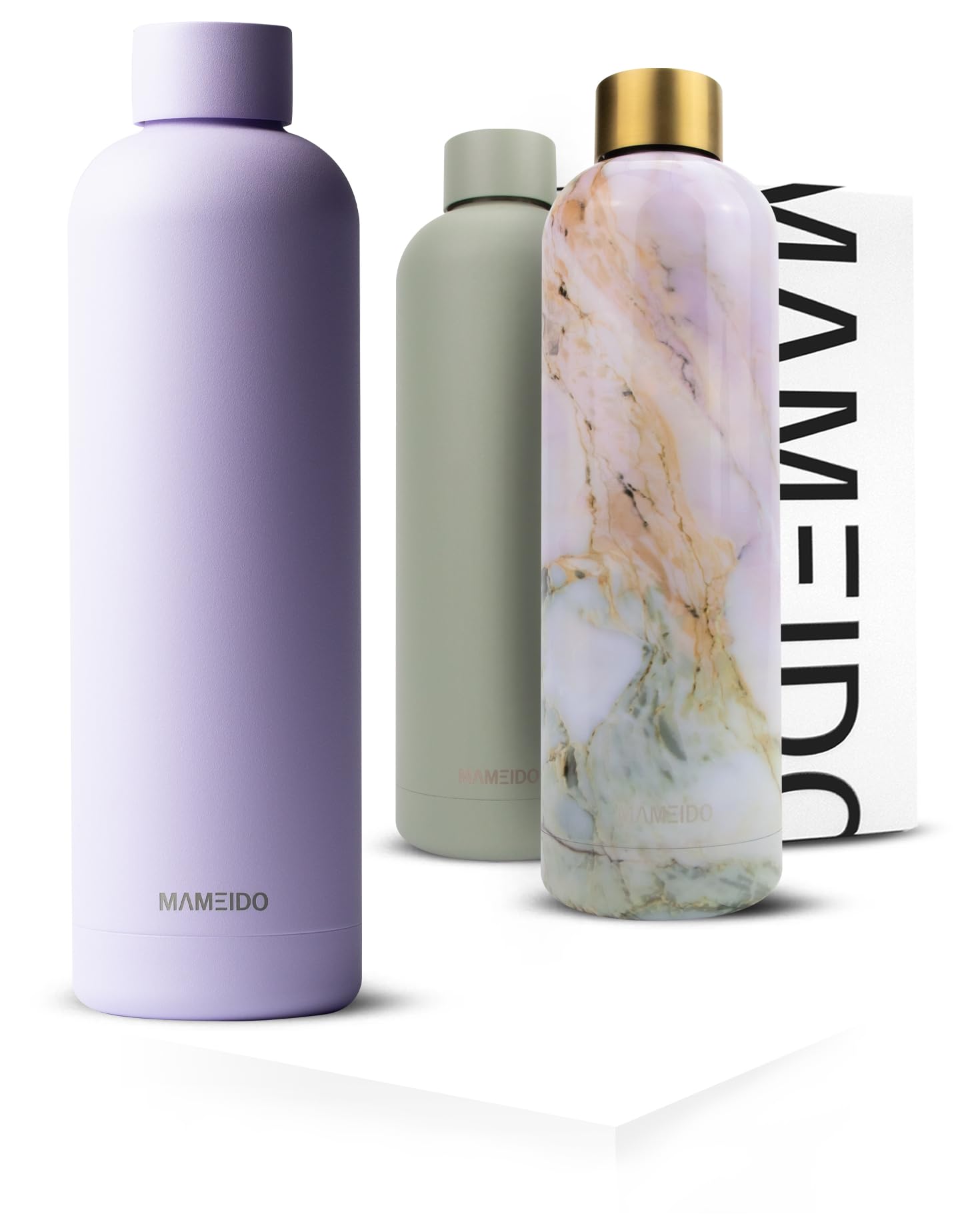 MAMEIDO Botella termica 750ml - Botella agua acero inoxidable antigoteo, Botella agua termica sin BPA, Botella termo para bebidas frías y calientes (Lavender Haze, 0,75l)