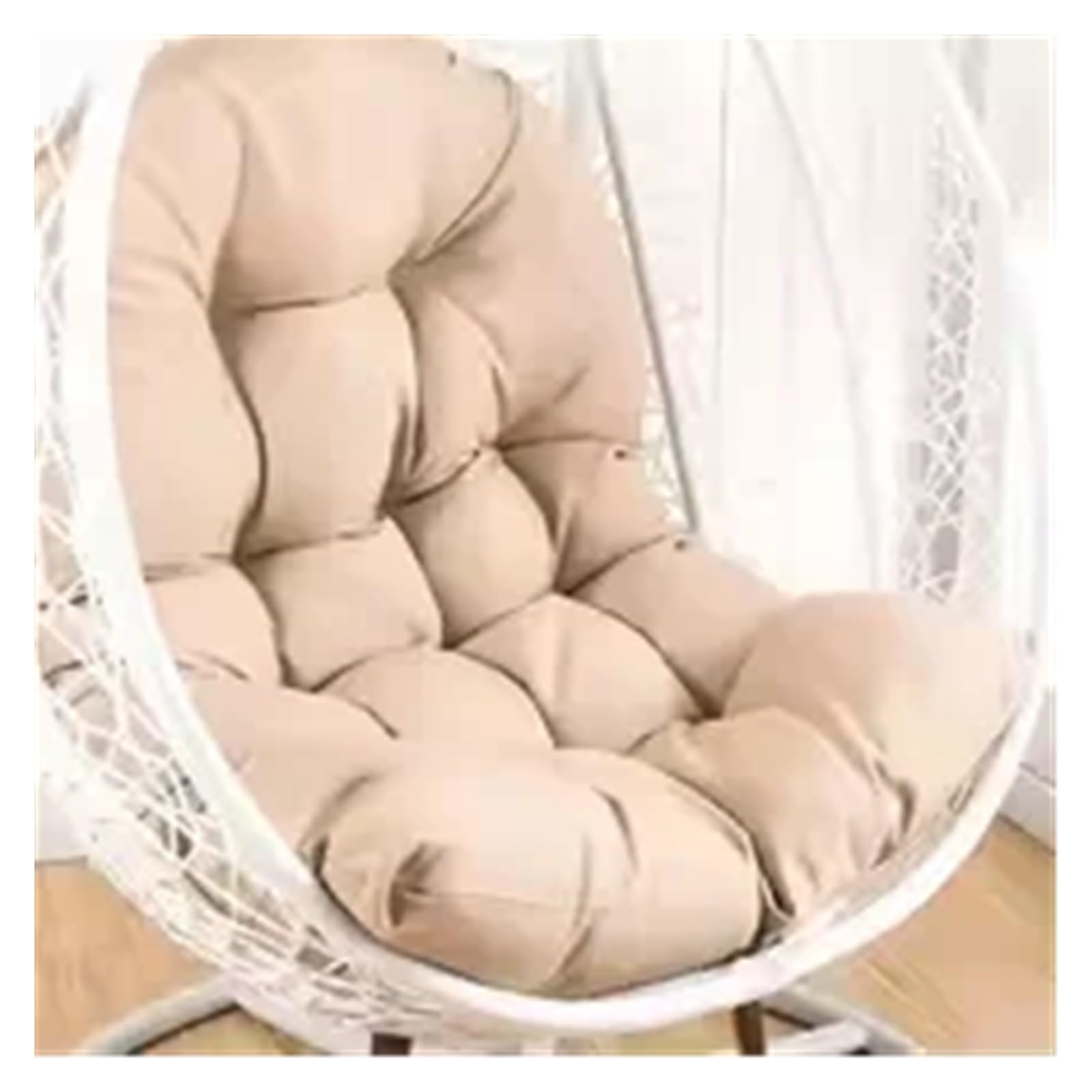 RRYPBOVG Hanging Chair Cushion 120x80cm Hanging Basket Egg Chair Cushion Outdoor Sofa Swing Chair Cushion(Khaki)