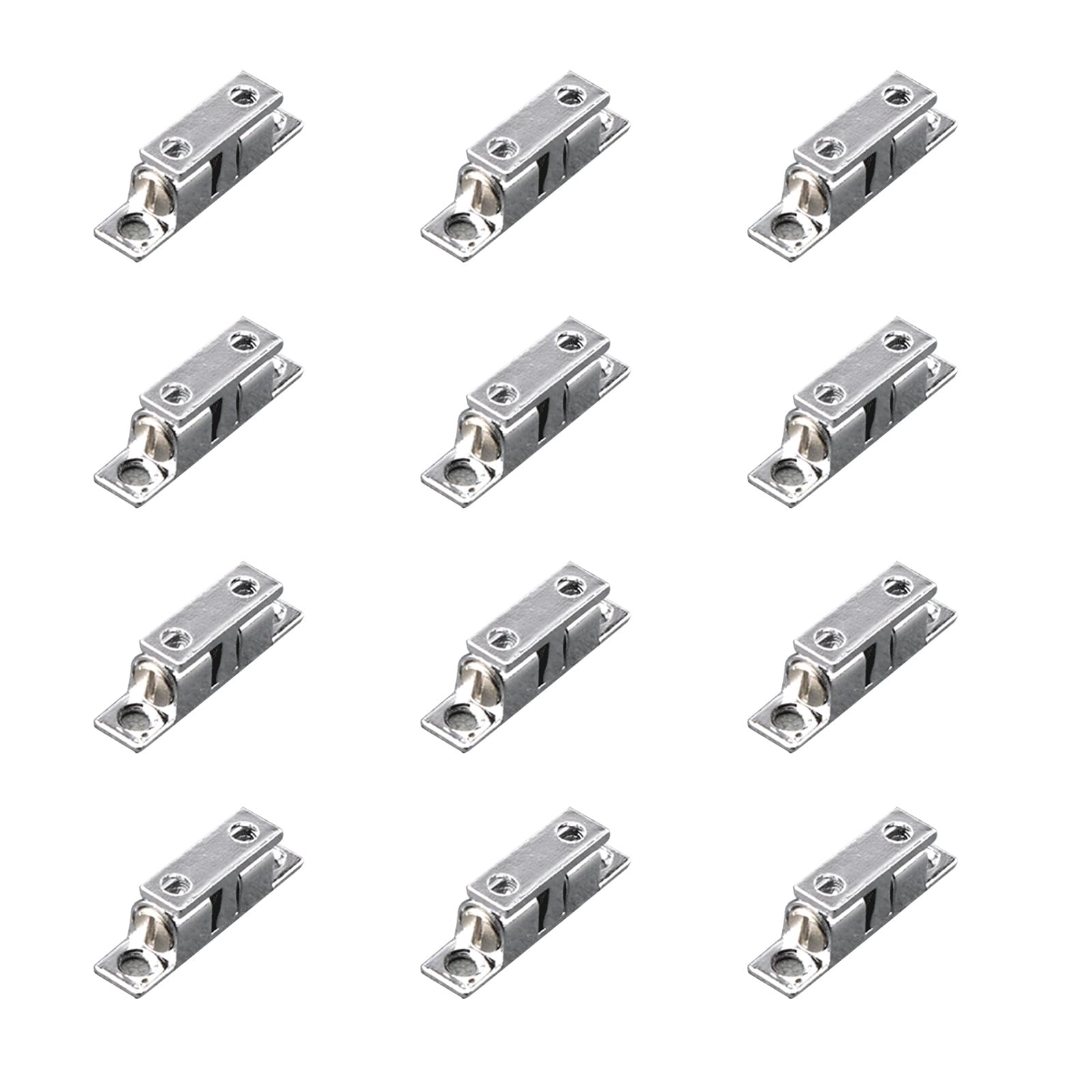 12Pcs Double Balls Tension Roller Catch Latches Cabinet Door Zincs Alloy Closet Balls Tension Latches Door for Cupboard Wardrobe