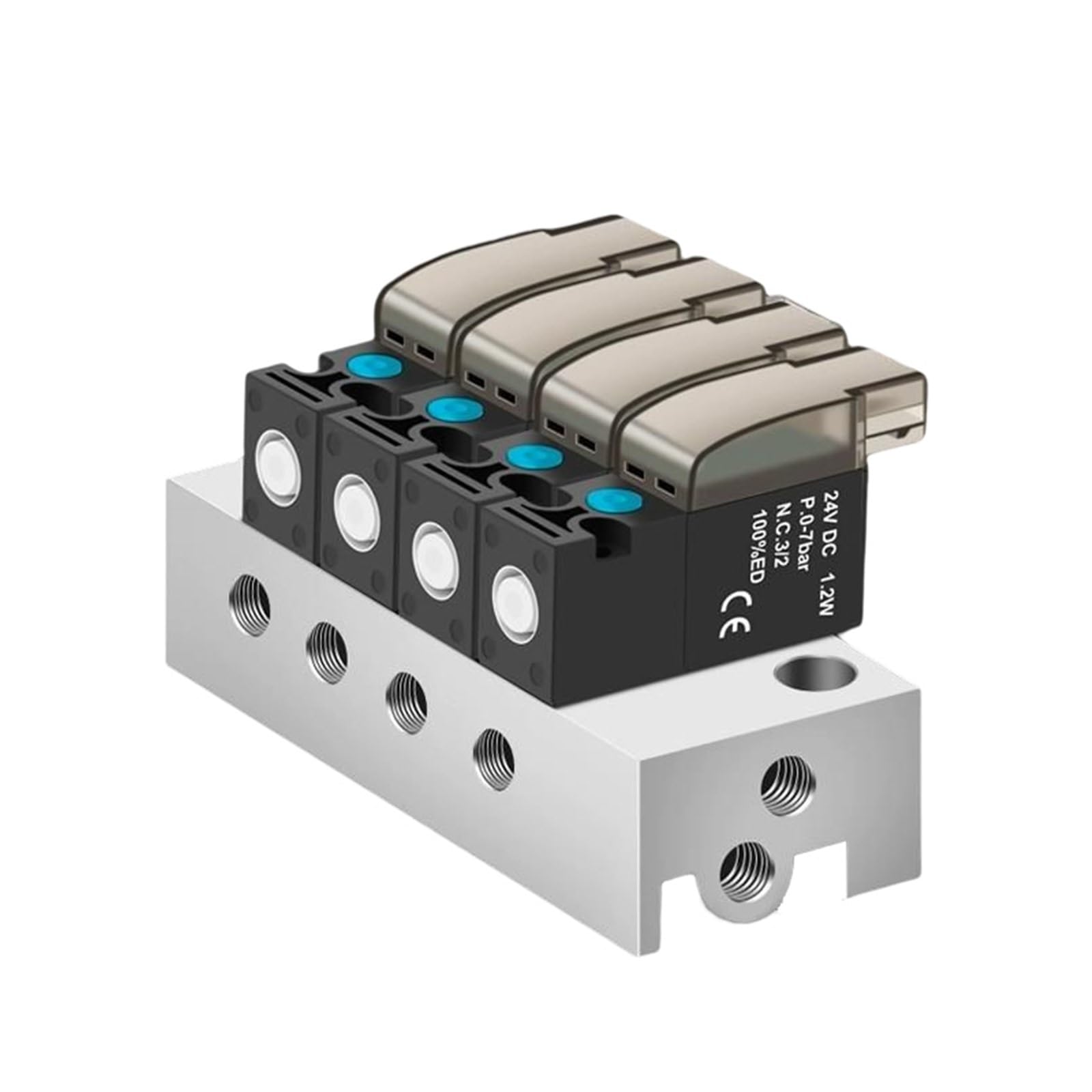 Hochfrequenz-Miniatur-Magnetventil, 10 mm Luftventil, 30 Hz, Zwei-Positionen-Dreiwege-Steuerventil, 24 V, 12 V, 6 V, Vakuumventil(Manifold 8f)
