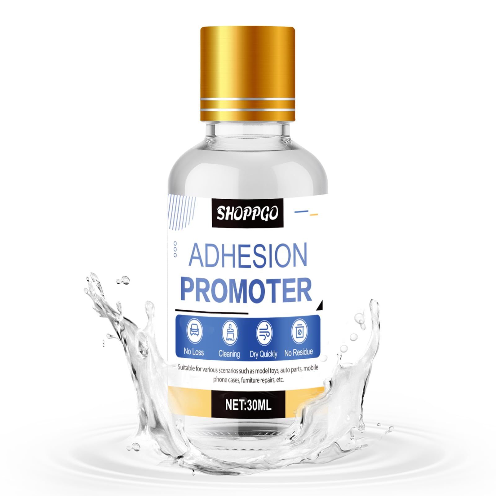 Primer per Plastica, 30 ml, Primer, Colla per Plastica, Promotore di Adesione, Metallo/plastica/Incollaggio Rapido e Riparazione
