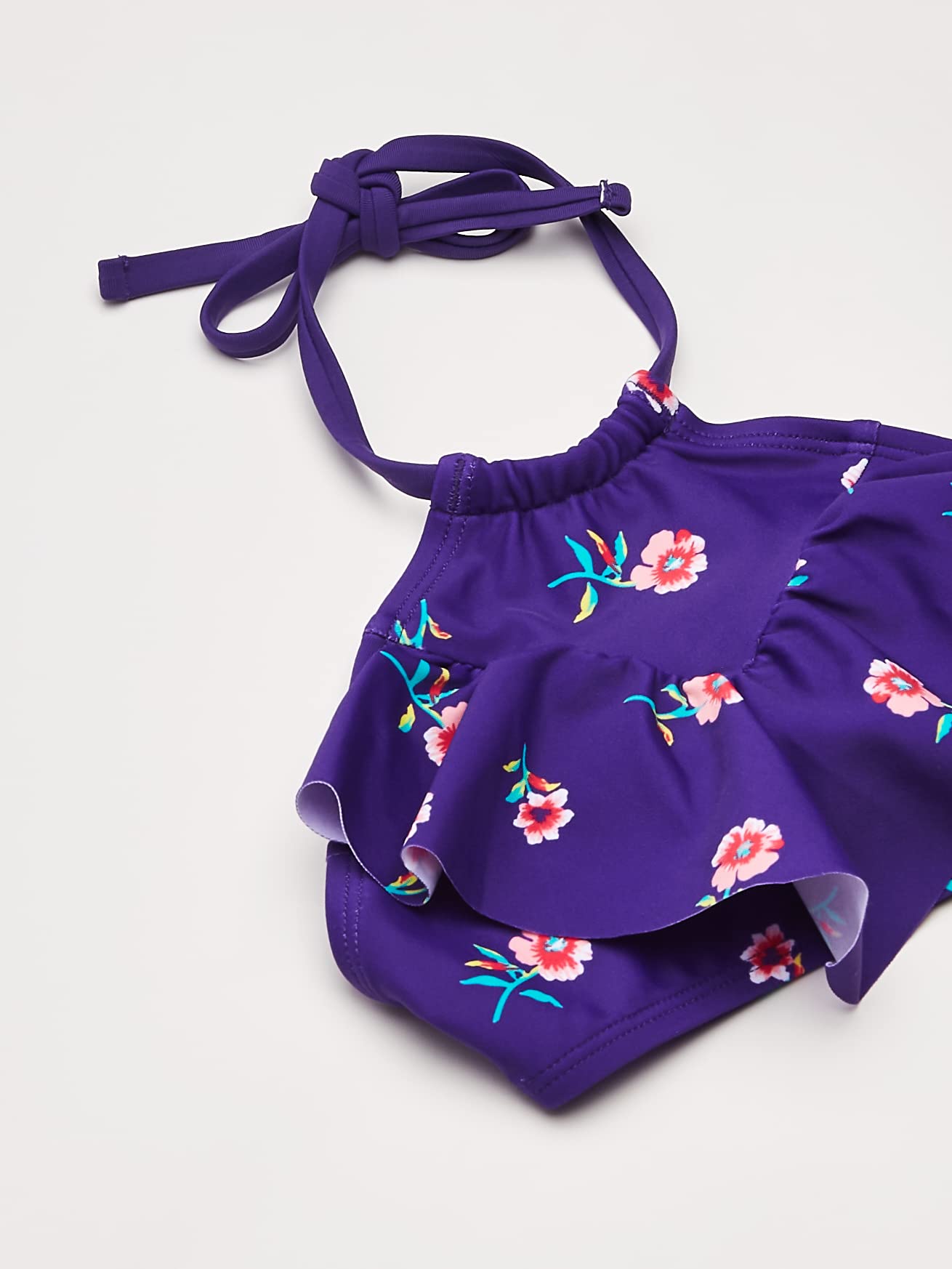 Kanu Surf Girls' Morgan Ruffle Halter Bikini 2-Piece Swimsuit, Pink, 2t