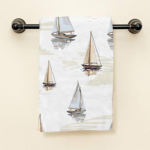 Miniatura 8 de HGOD DESIGNS Toallas de mano de flores de amapola, hermosas toallas de mano de baño suaves 100% algodón con estampado de amapola roja para baño,