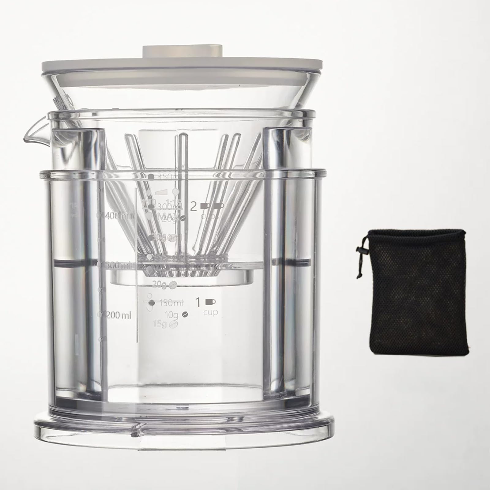 Macchina per il caffè a goccia – Cold Brew and Pour Over, velocità fissa Goccia di ghiaccio da 400 ml e tazza da 350 ml, perfetta per uso domestico e ufficio