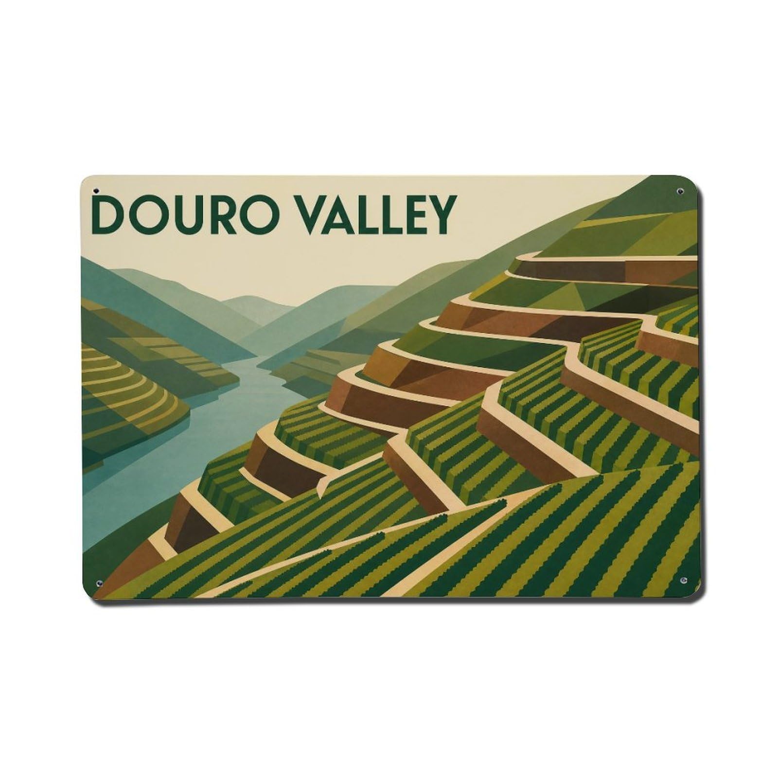 Metal Tin Sign Portugal Douro Vintage Travel