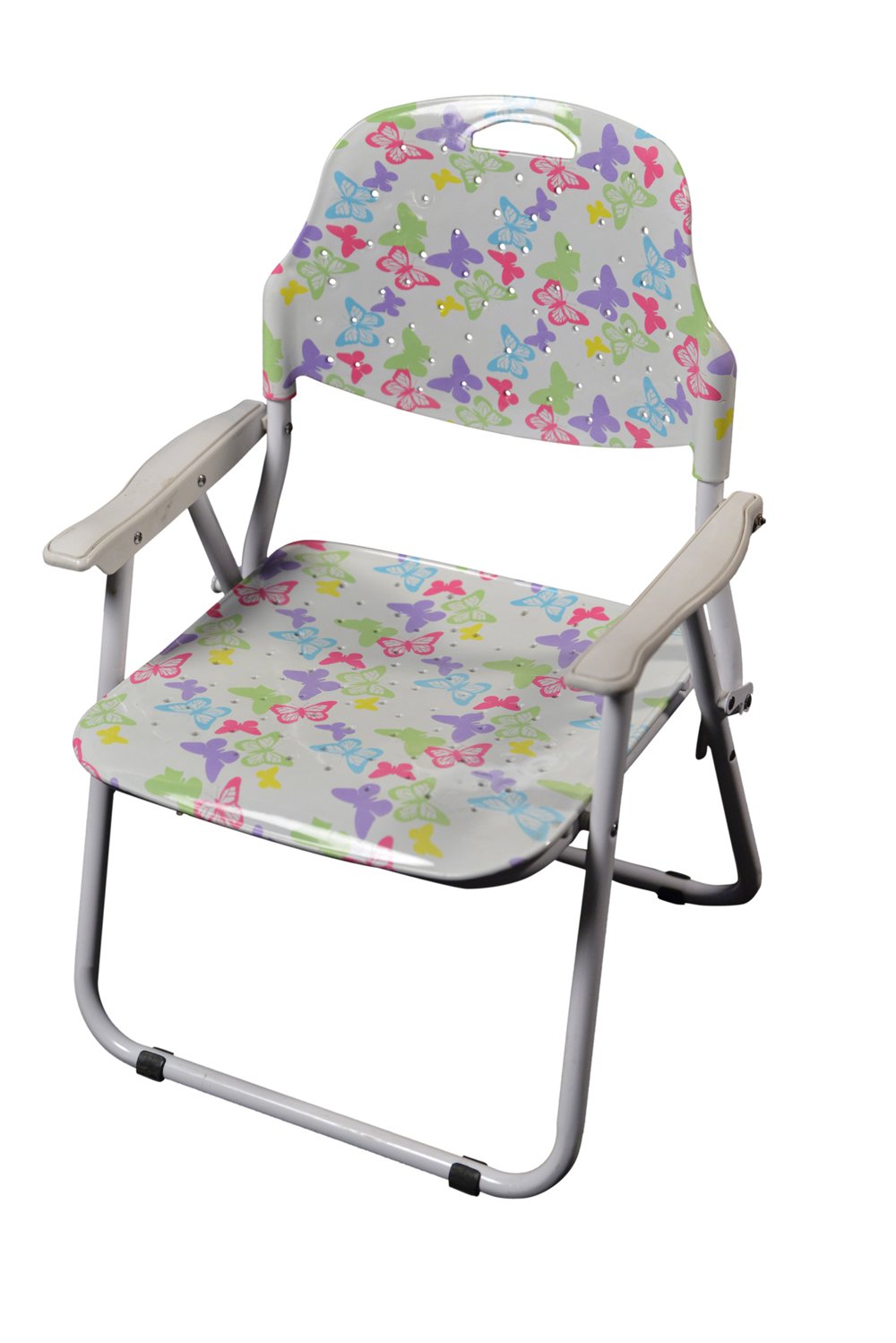 AMAZE" Folding Baby Kids Children Printed Portable Outdoor Study Dining Furniture Play Group Chair-Multi Color Butterfly-image-38