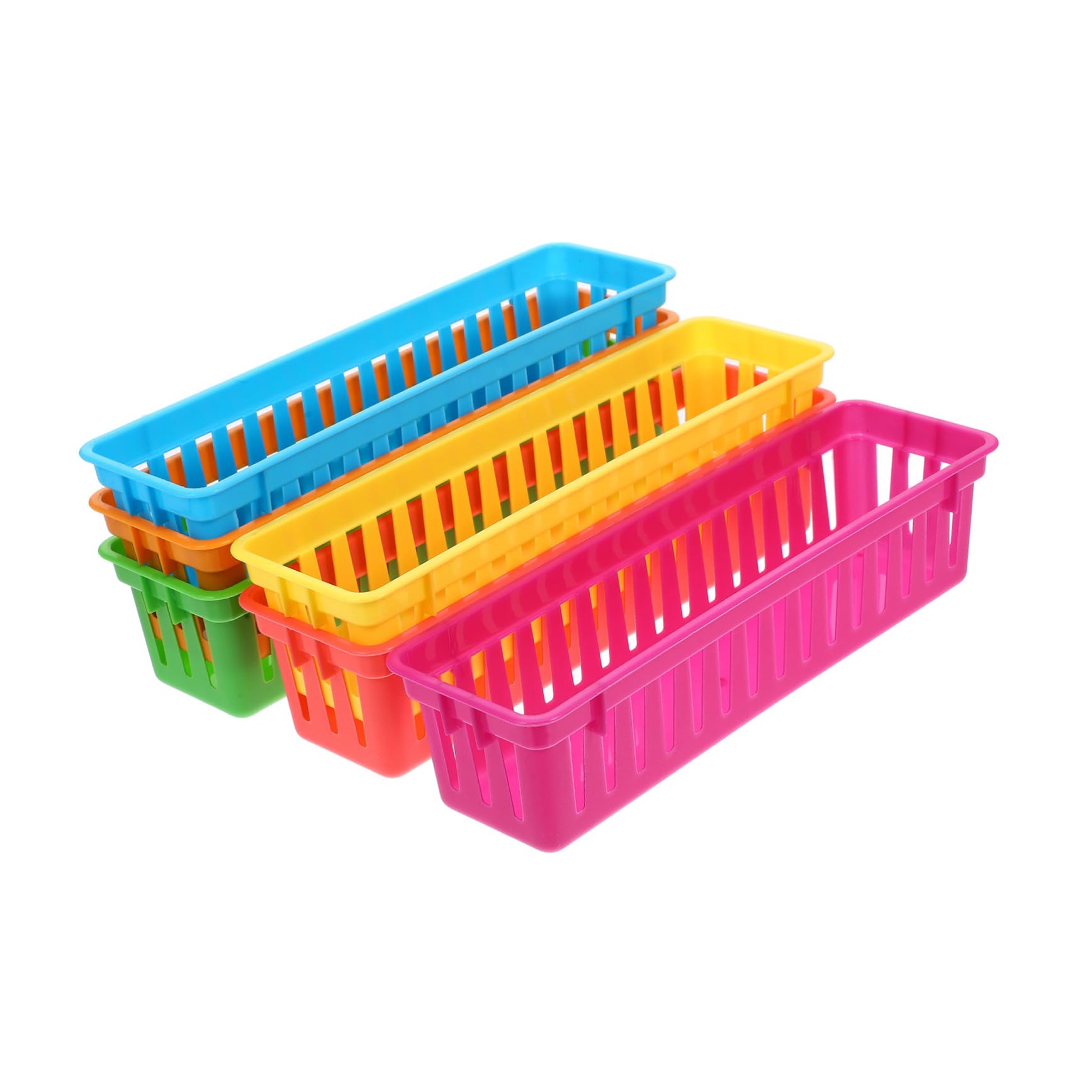 30piezas Cesta De Almacenamiento Para Oficina Organizador De Escritorio De Plástico Para Lápices y Material De Papelería Contenedor De Brillantes Para Aula y