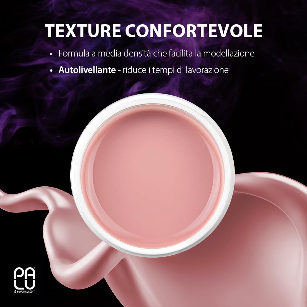 PALU - Gel ricostruttivo per unghie in gel - Gel ricostruttivo - Autolivellante, privo di acidi, senza limatura - unisce le proprietà del gel base - 90 g, Pro Light Builder Gel Classic Cover