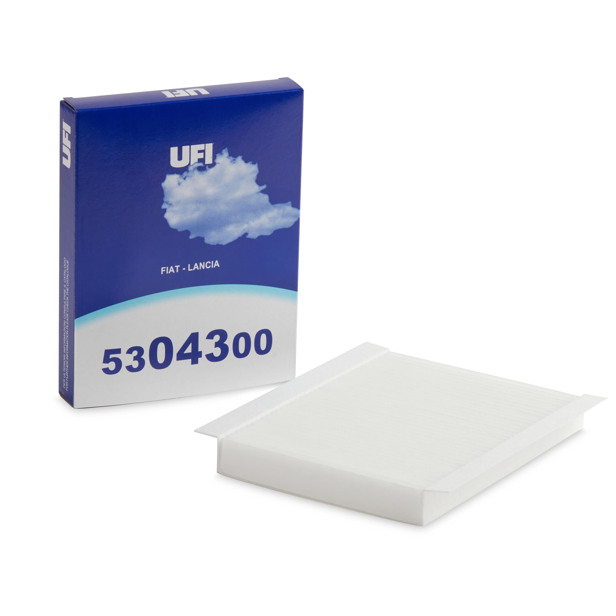 UFI Filters, Filtro Abitacolo Antipolline 53.043.00, Filtro Abitacolo per Ricambio, Adatto a Auto, Applicabile su Diversi Modelli Fiat e Lancia