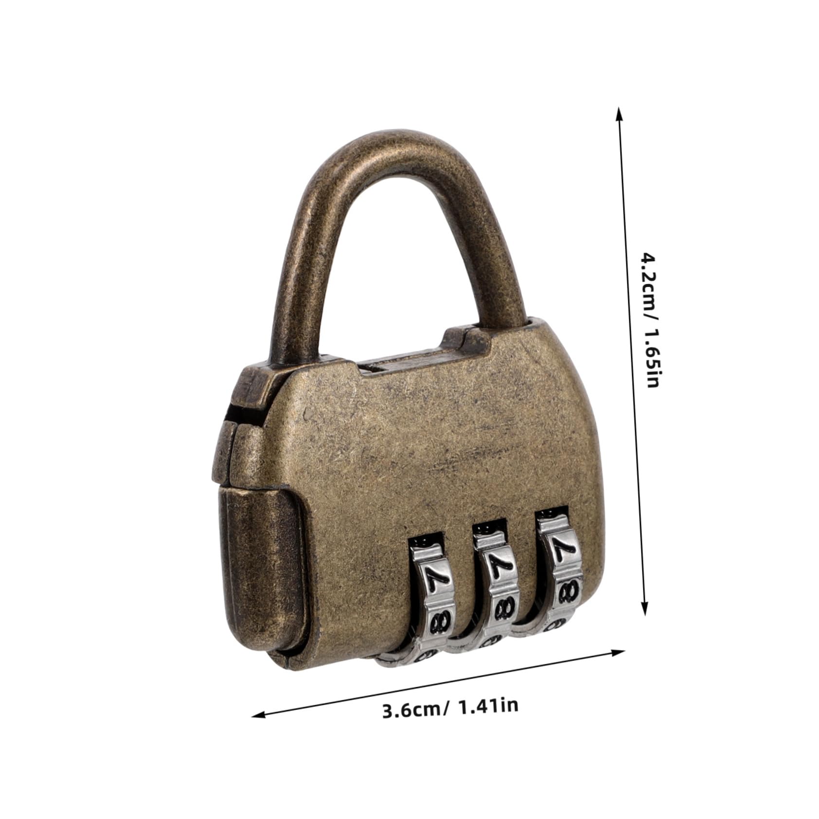 BESTYASH Robust Zinc Alloy Vintage Case Lock 3- Combination Padlock for Luggage Gym Drawer