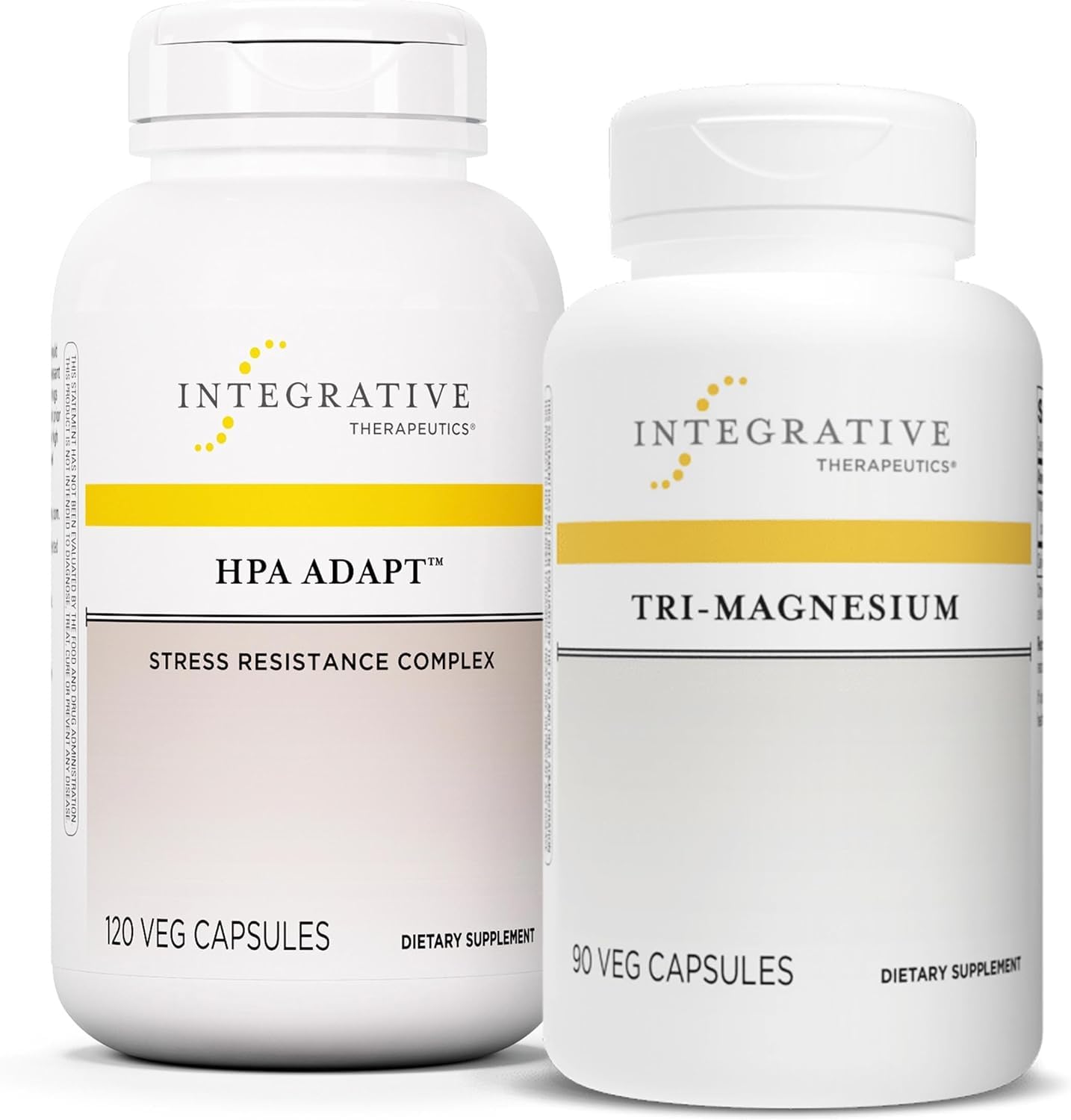 Integrative Therapeutics Bundle with Tri-Magnesium, 90 Capsules & HPA Adapt, 120 Vegan Capsules - Supports Heart Function & Bone Health* - Support Healthy Stres