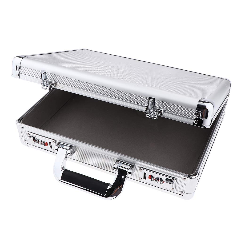 Estuche de maquillaje de aluminio con cerradura, bolsa de tijeras profesional para herramientas de peluquería