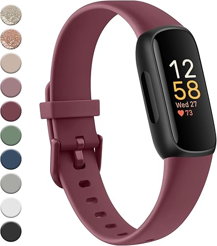 Miniatura 18 de Meliya para Fitbit Inspire 3 Correas para Hombres y Mujeres, Correas Deportivas de Repuesto de Silicona Suave Ajustable Compatibles