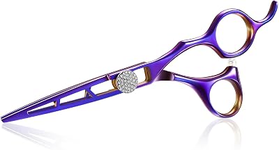 JASON Hair Cutting Scissors 6.89", Japanese 440C Steel Hair Shears, Purple
