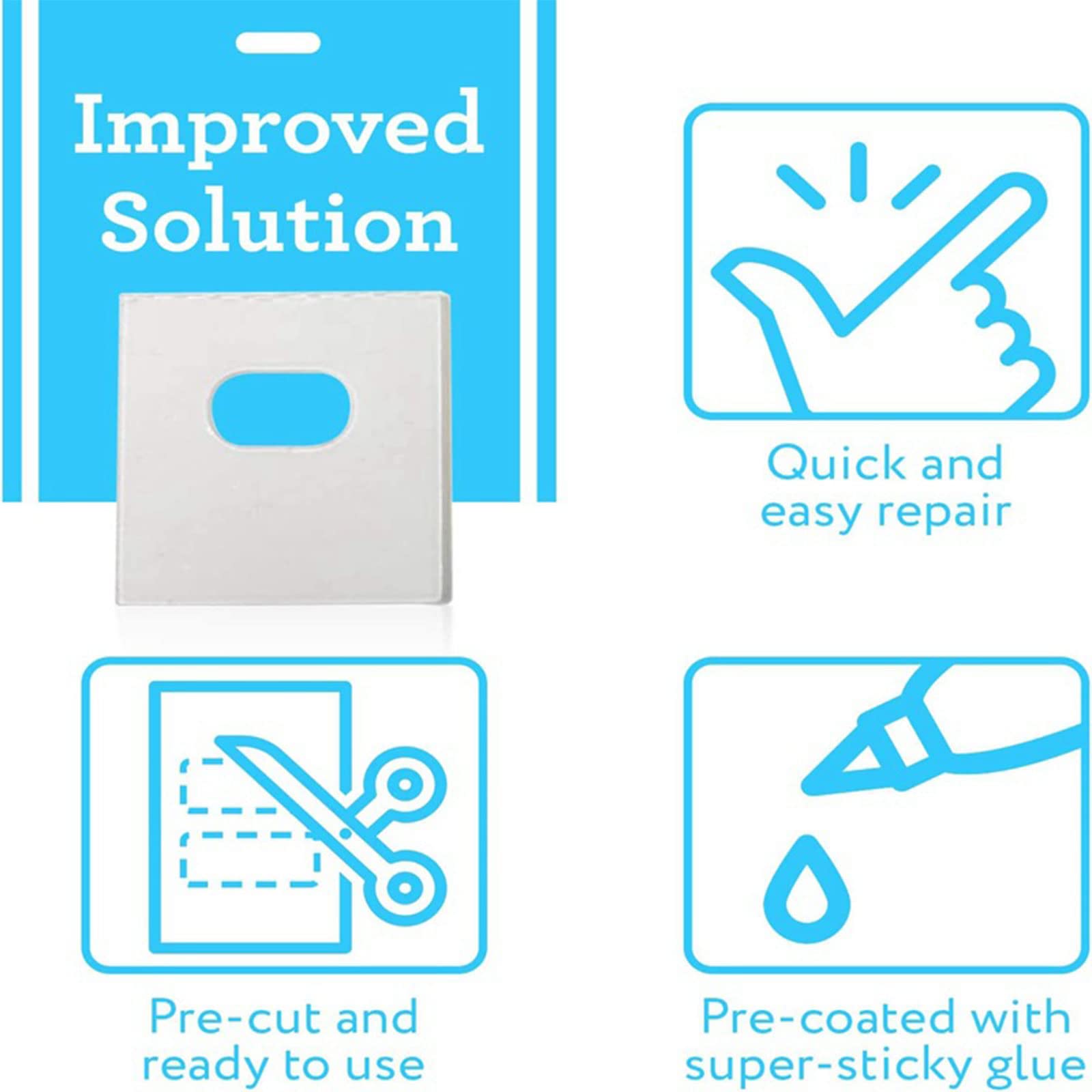 Yjcnelcr 40 Pcs Vertical Curtain Repair Simple Clear Adhesive Repair Sticker Tape for Vertical Blinds