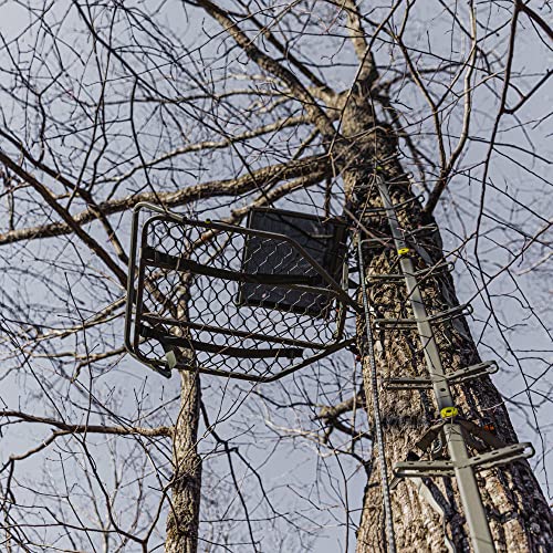 Image of Summit Treestands Ledge XT Hang-on Tree Stand | Lightweight | Folding Comfort-Mesh Seat (SU82117),Black